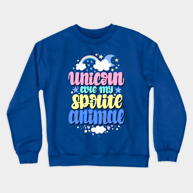 unicorn Crewneck Sweatshirt by Mashmuh